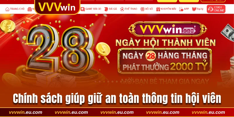 Chính sách bảo mật giữ gìn thông tin 100%